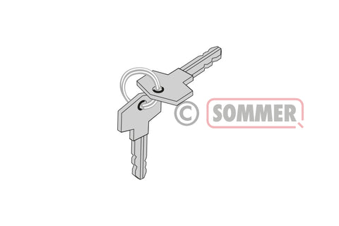 13 - Sommer Schlüssel paarweise für Hebelschloss twist 200 E | twist 200 EL | twist 350